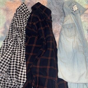 Aeropostale Light Blue Denim bundle of 3 long sleeve